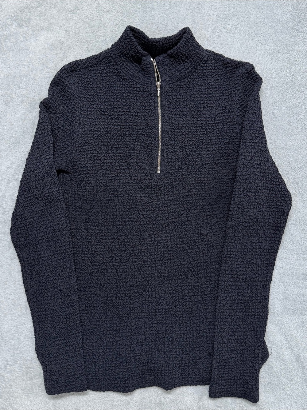Vtg Sno Skins Half Zip Long Sleeve Pullover Scrunch Textured Stretch Women Large